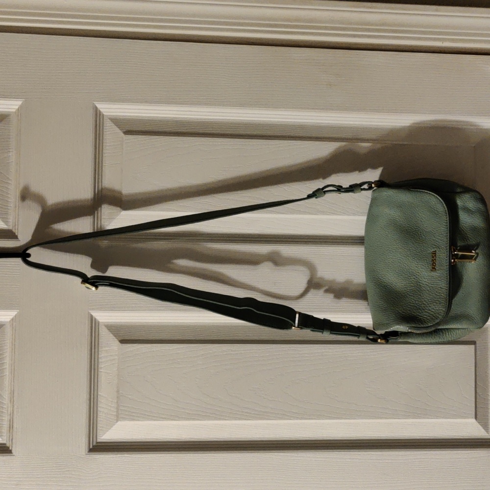 Fossil Sea Glass Preston Leather Small Flap Crossbody
